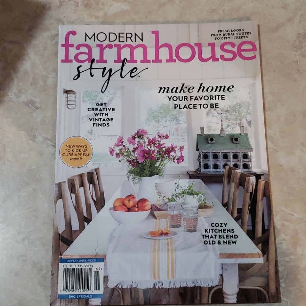 Modern farmhouse style magazine